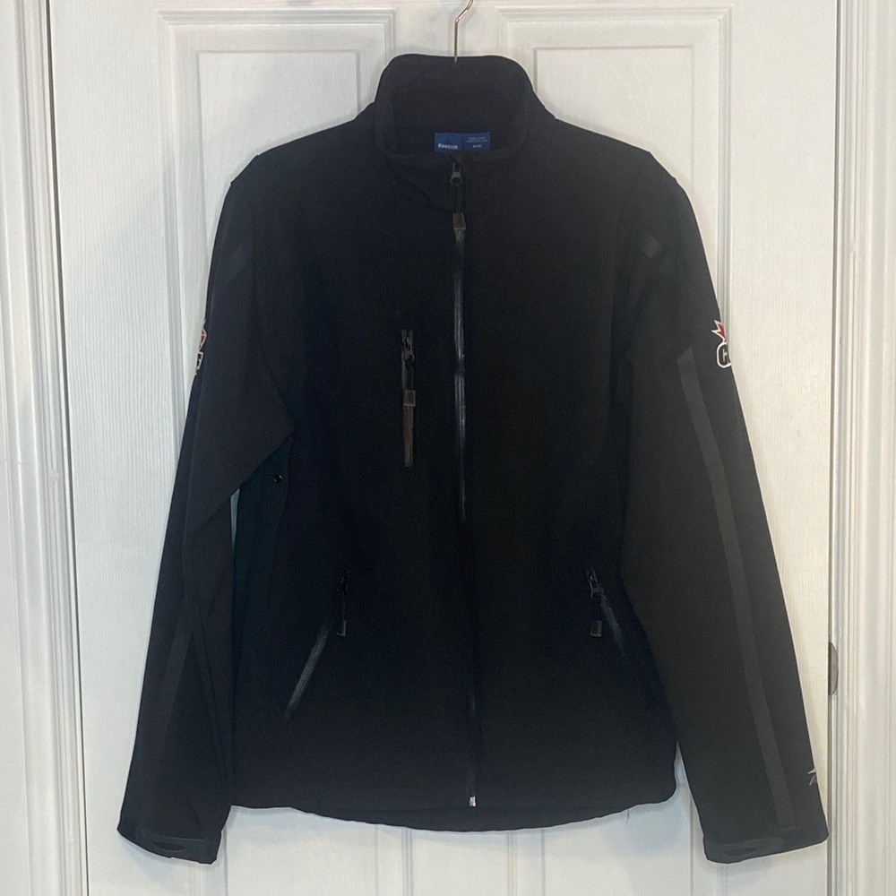 Reebok Black CFL Logo Performance Zip Jacket Men's M - Picture 3 of 16